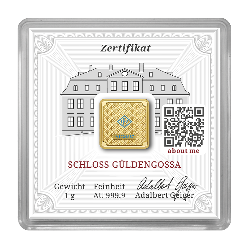 1 Gram Geiger Original .9999 Fine Gold Bar in Assay - Image 2
