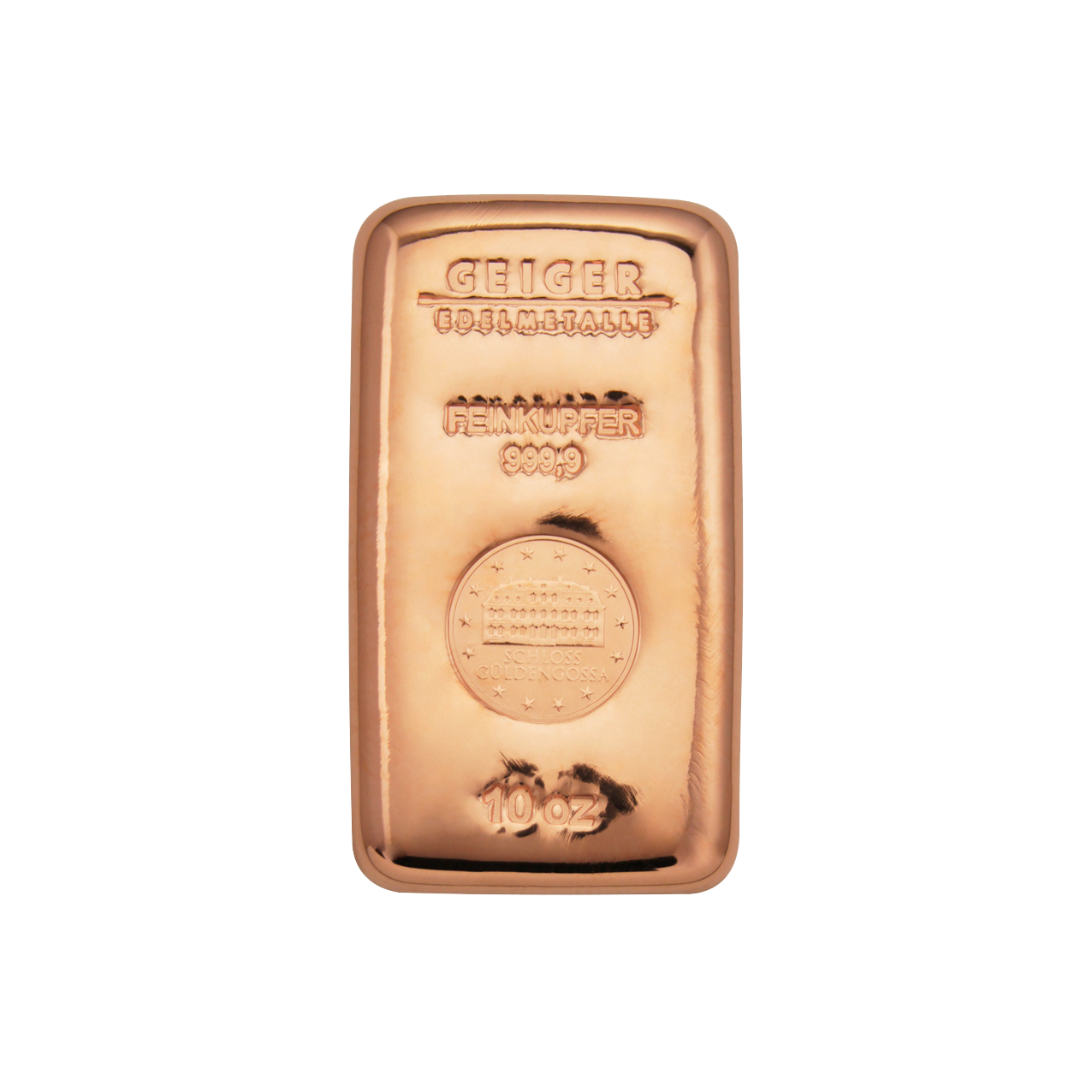 10 oz Geiger .999 Fine Copper Bar