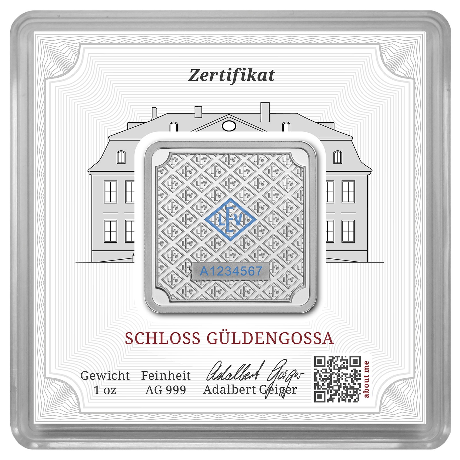 1 oz Geiger Original .999 Fine Silver Bar in Assay - Image 2