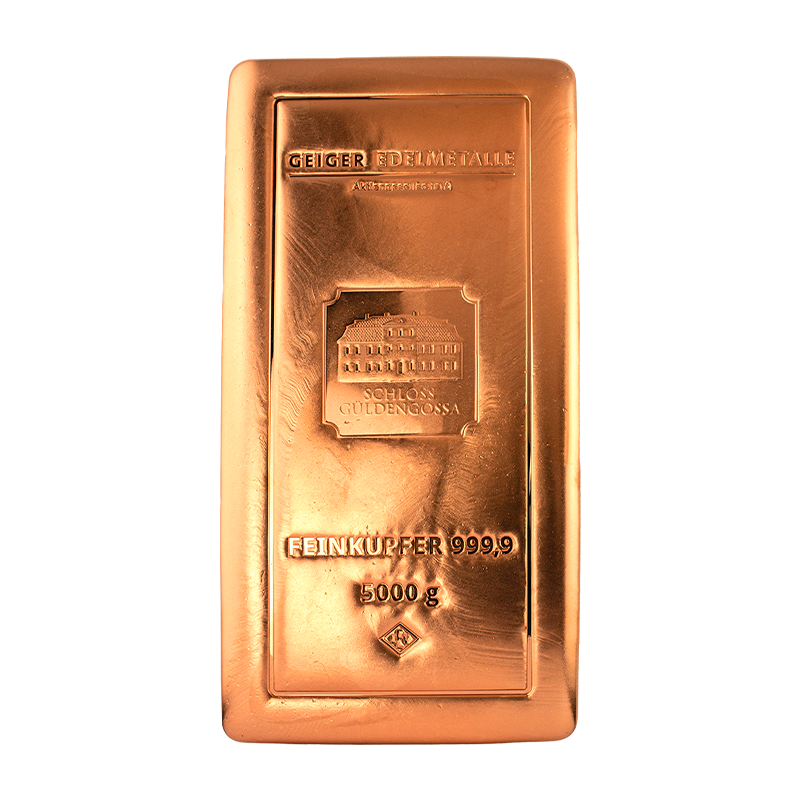 5 Kilo Geiger .999 Fine Copper Bar